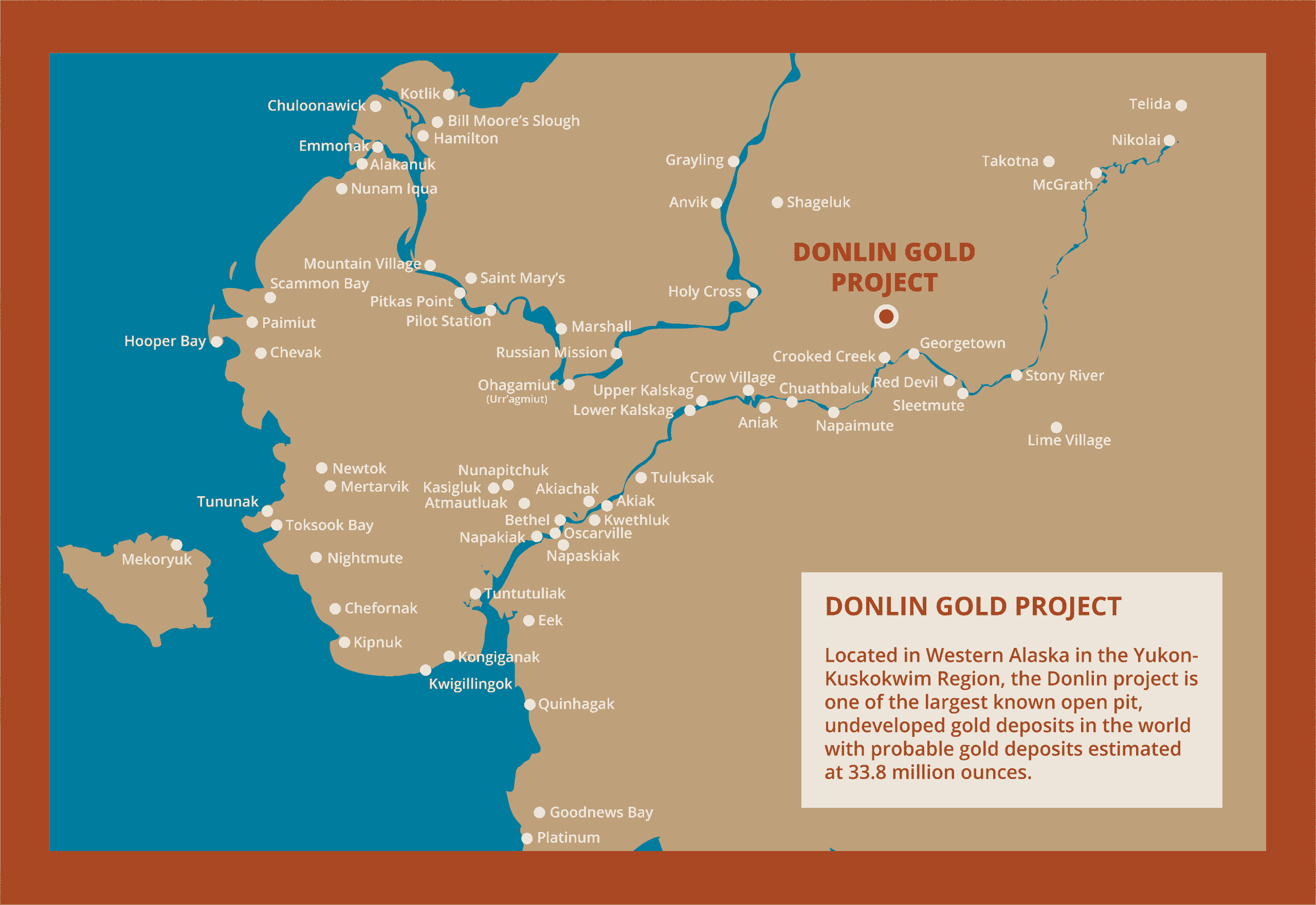 Donlin Gold Project area map